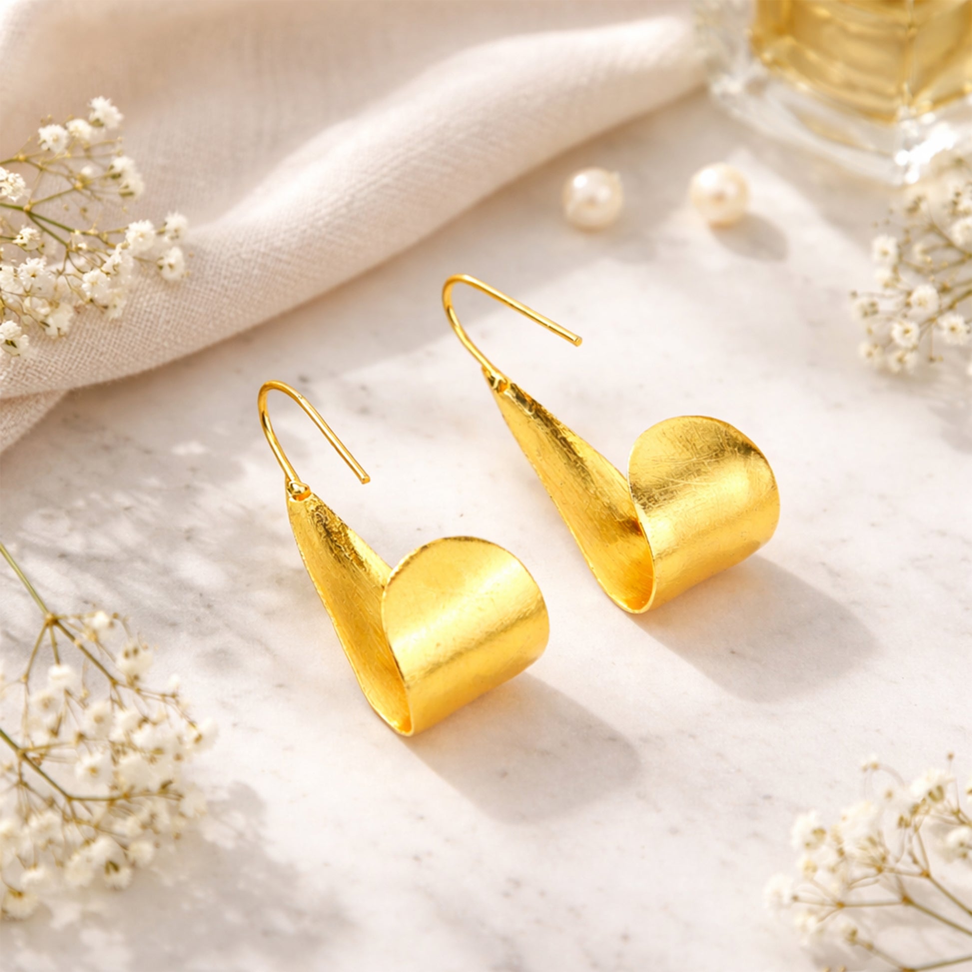Yellow Chimes lightweight earrings - daily wear