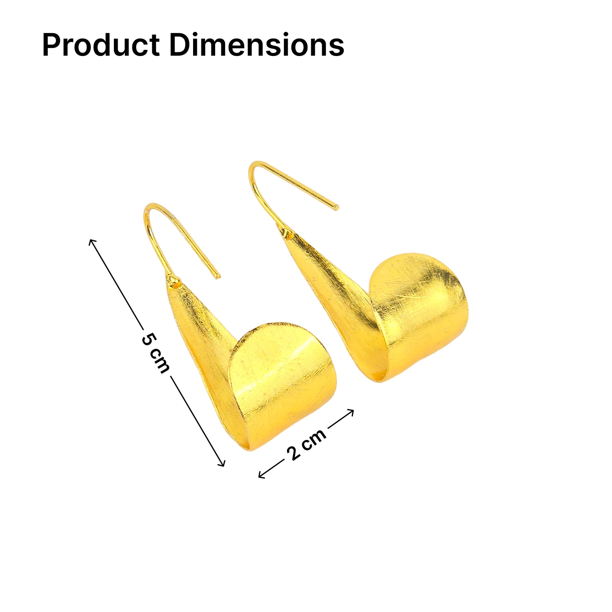 Yellow Chimes gold plated earrings - office wear