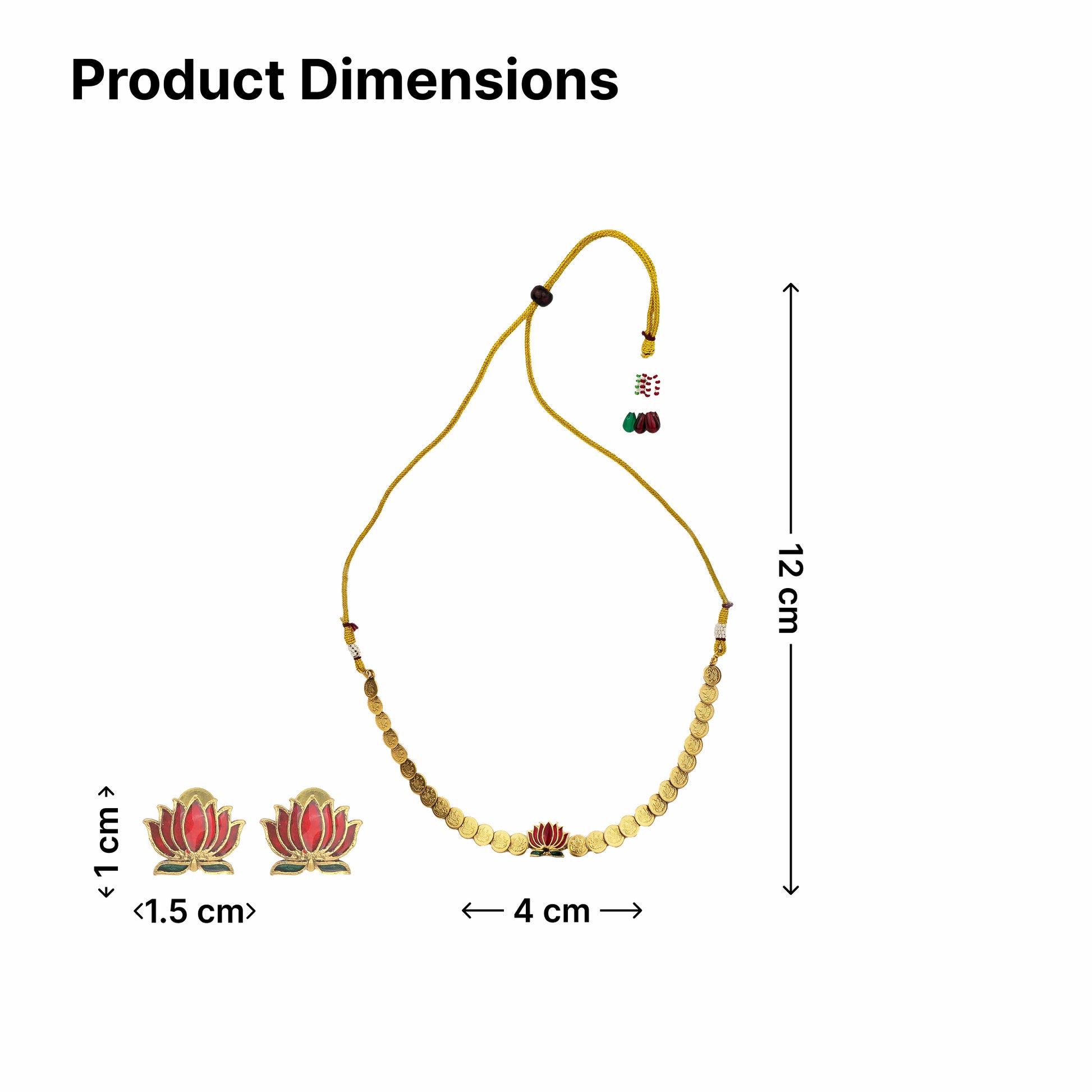 Yellow Chimes gold plated coin jewellery set - festival wear