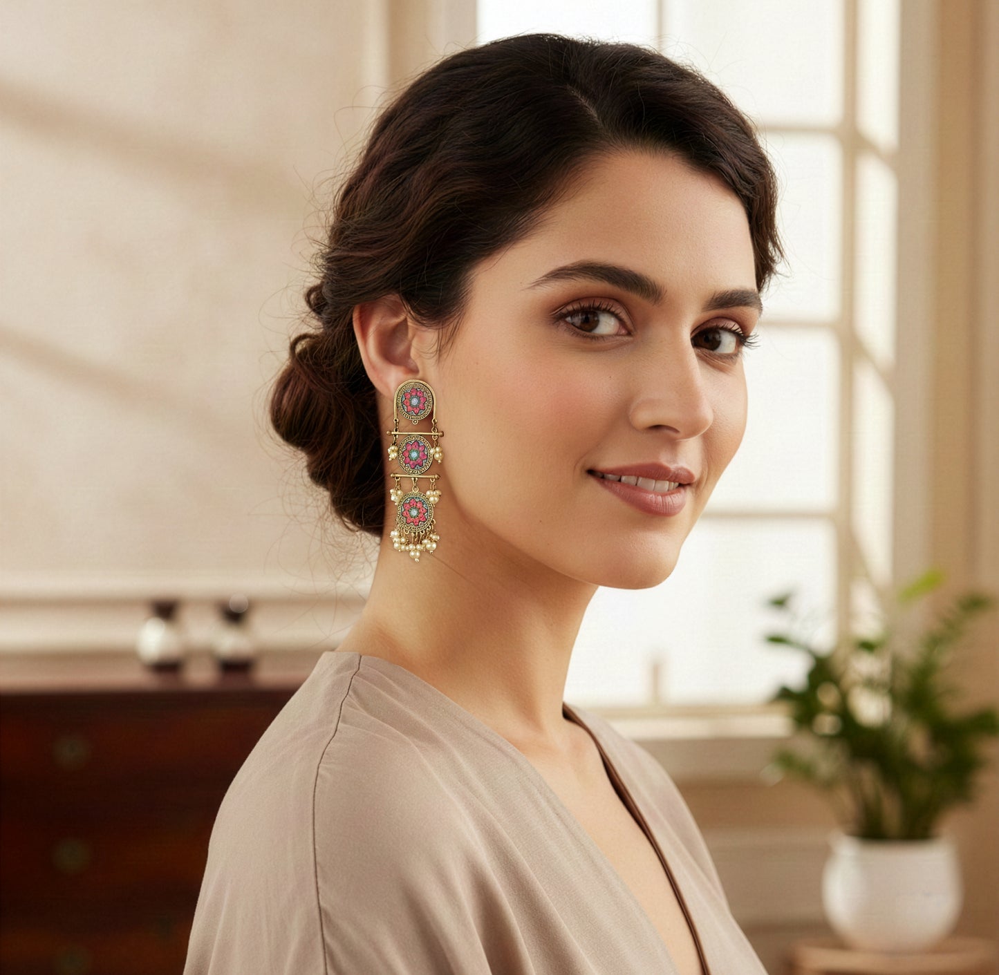 Yellow Chimes fashionable earrings - ideal for casual outings