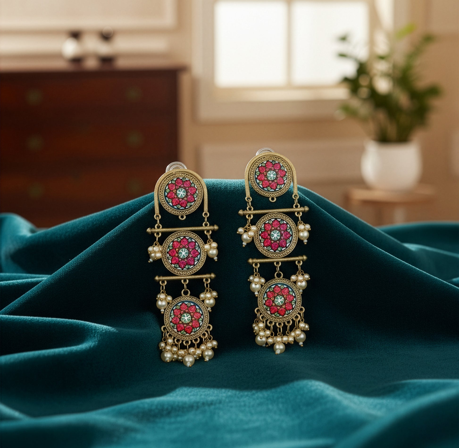 Yellow Chimes lightweight drop earrings - comfortable daily wear