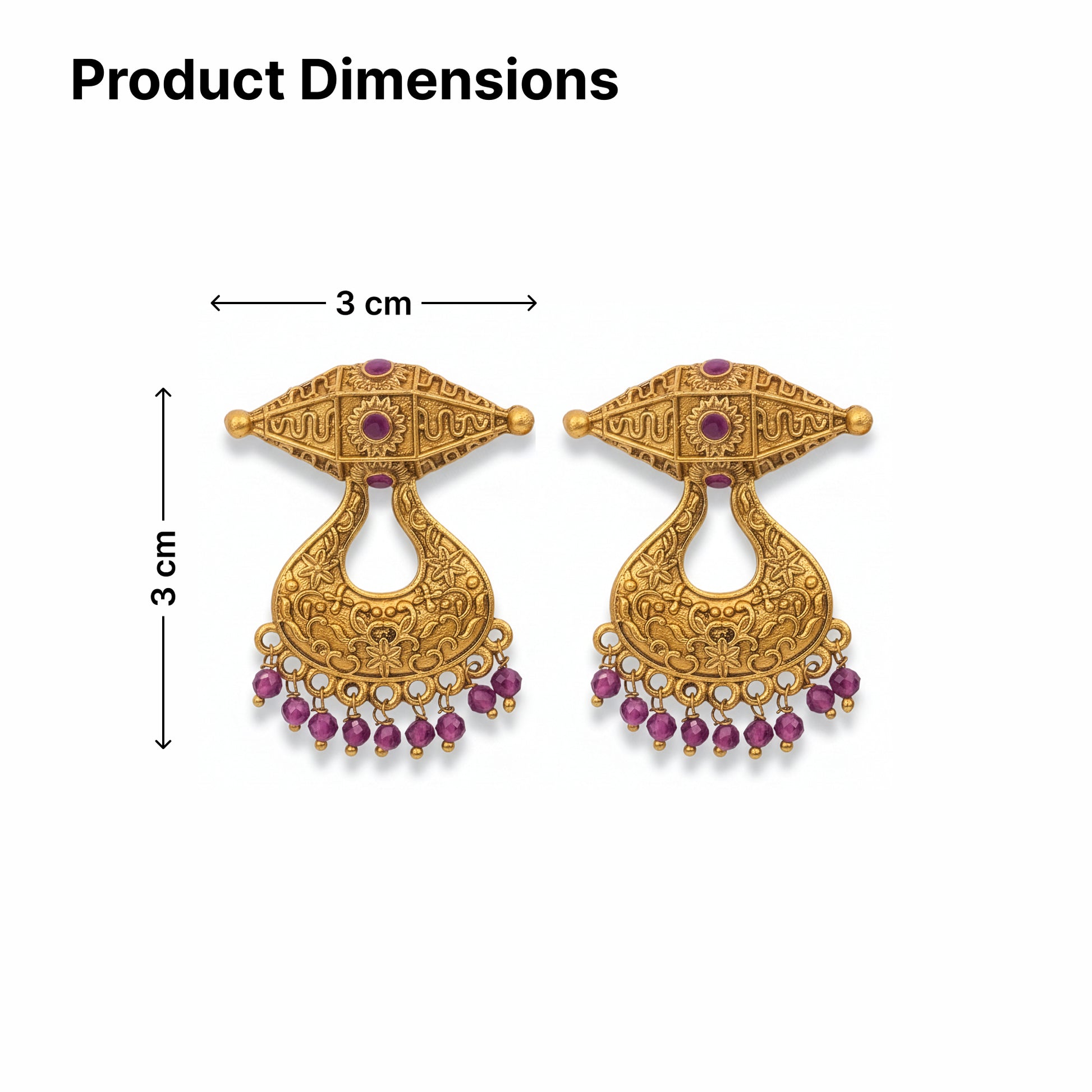 Yellow Chimes stylish gold earrings - great for gifting