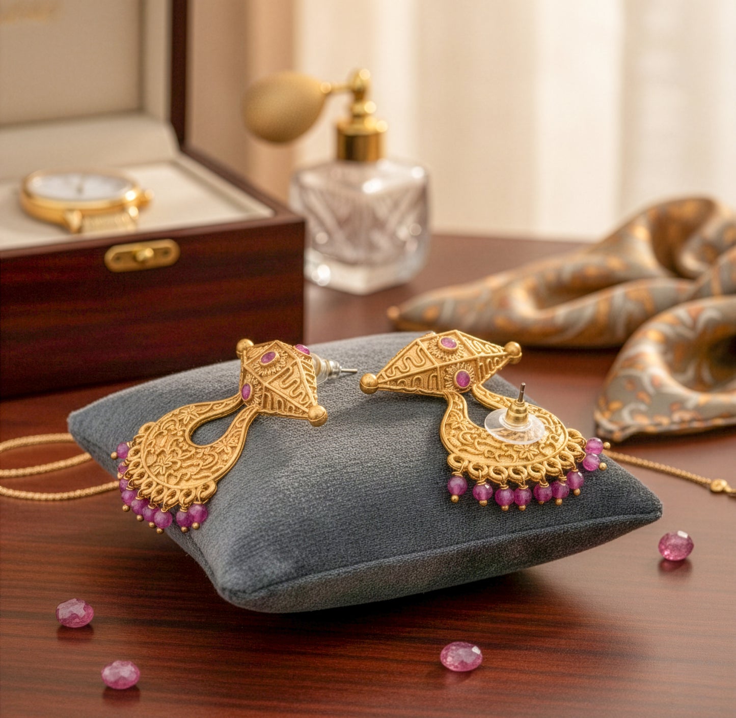 Yellow Chimes unique gold earrings - enhance your fashion