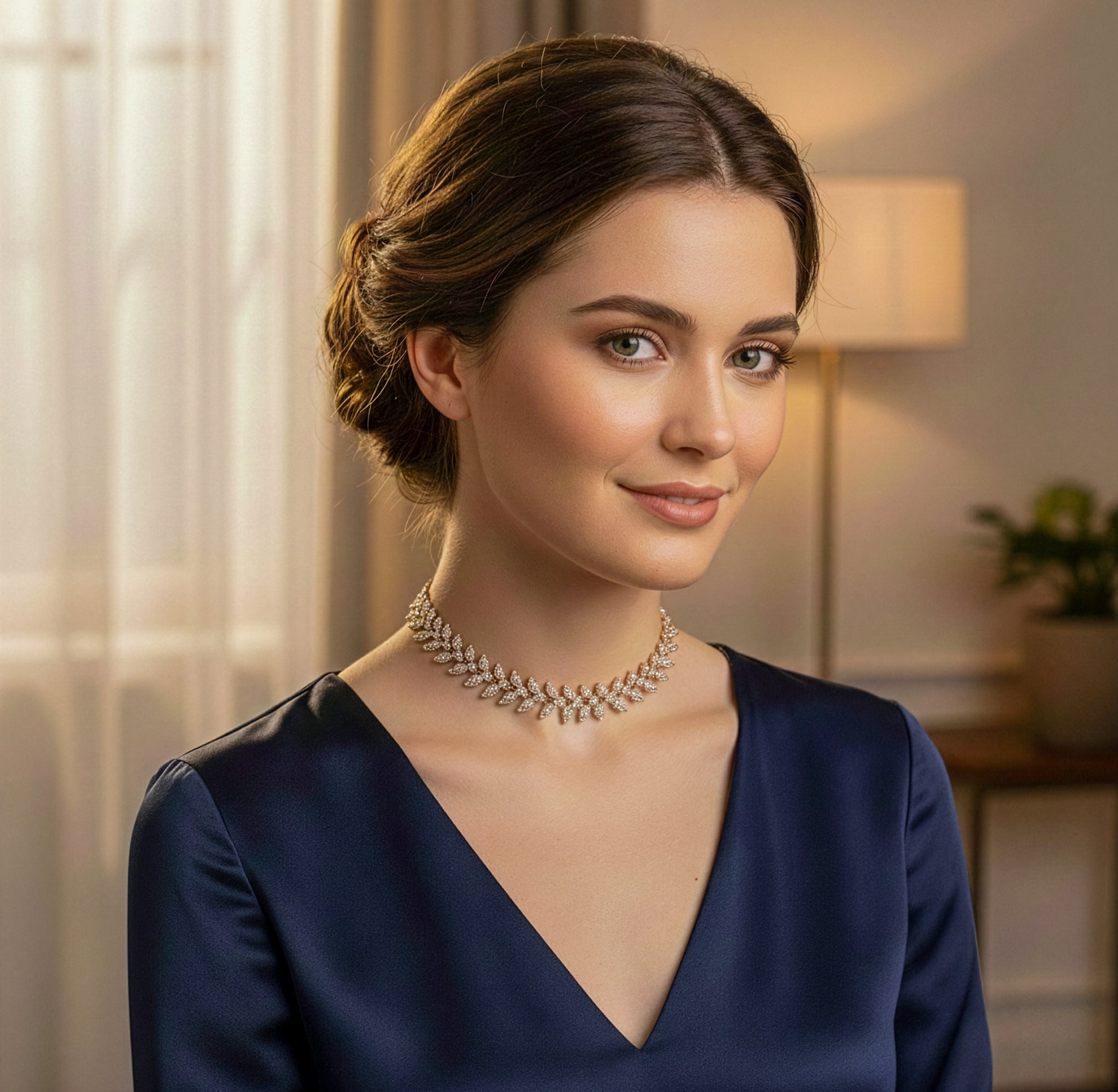 Yellow Chimes rose gold necklace - stylish accessory