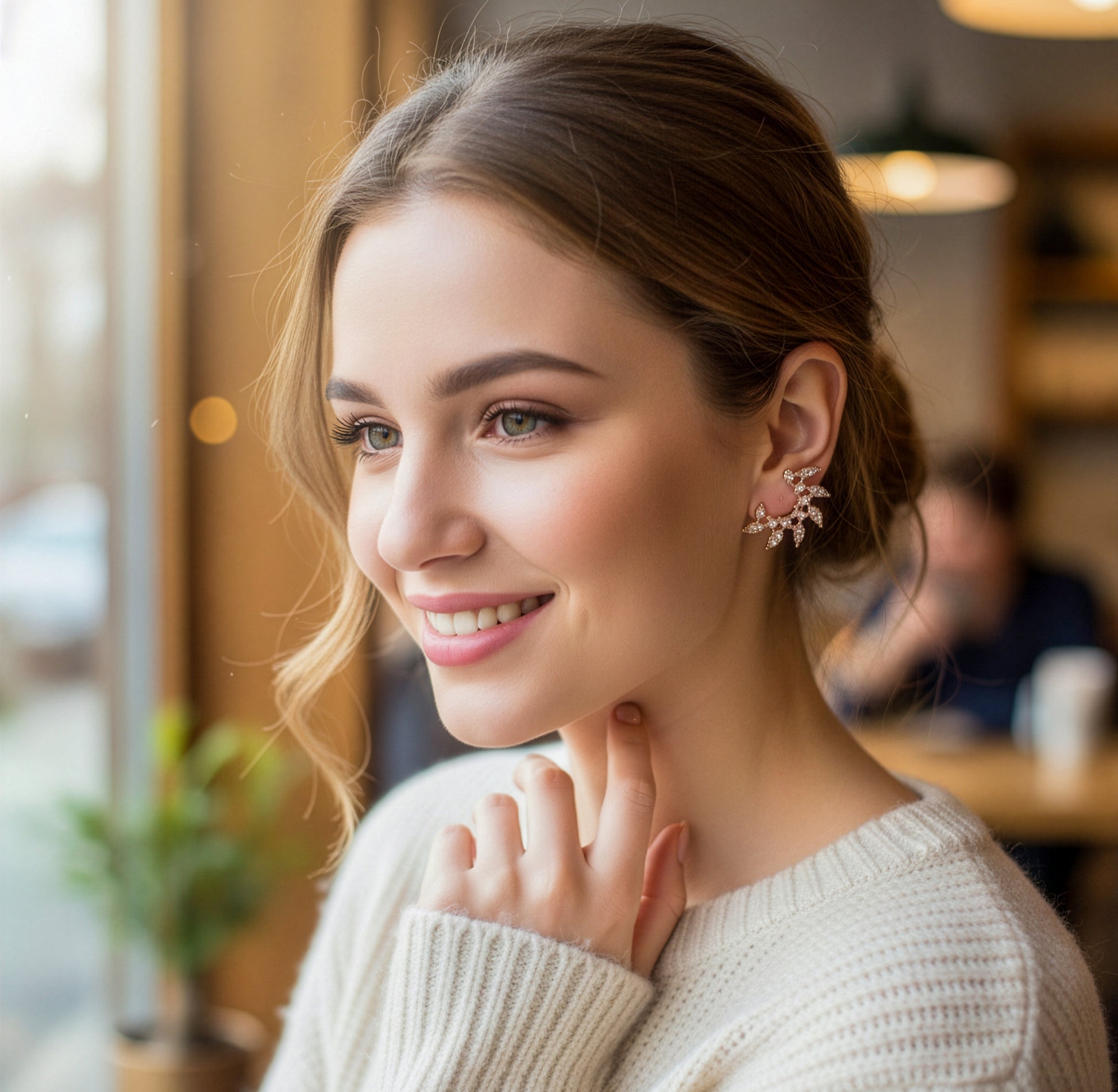 Yellow Chimes crystal earrings - special occasions