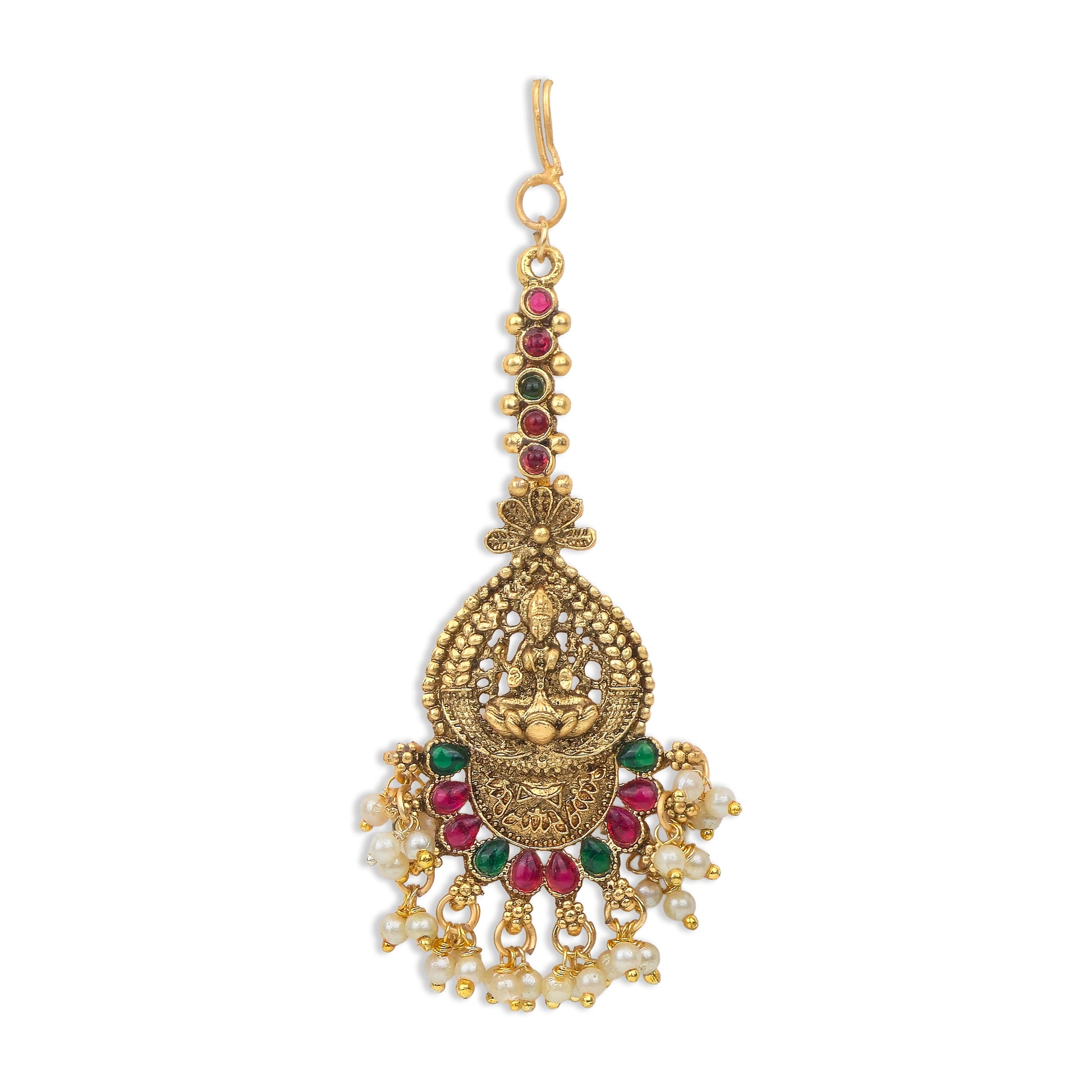 Yellow Chimes traditional maang tikka - Essential for cultural celebrations