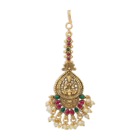 Yellow Chimes traditional maang tikka - Essential for cultural celebrations