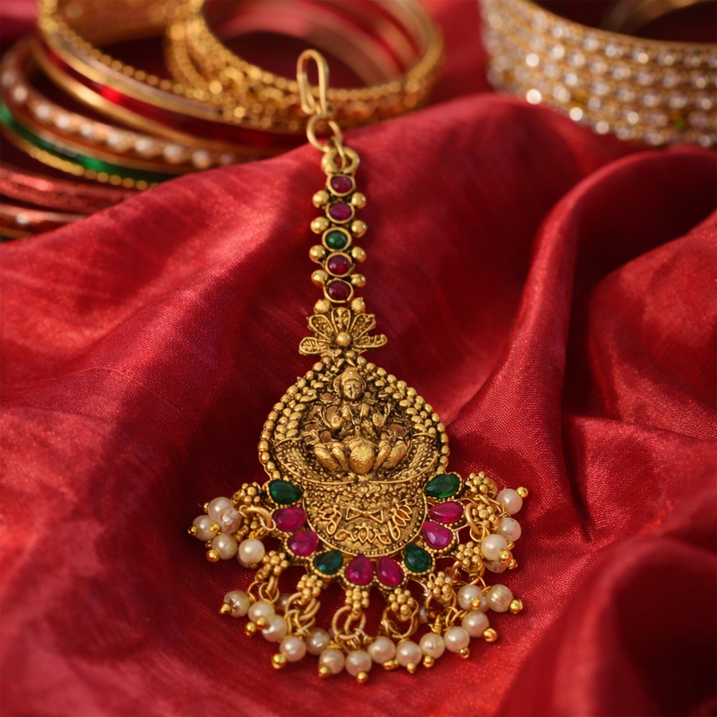 Yellow Chimes women's maang tikka - Fashionable accessory for festivals