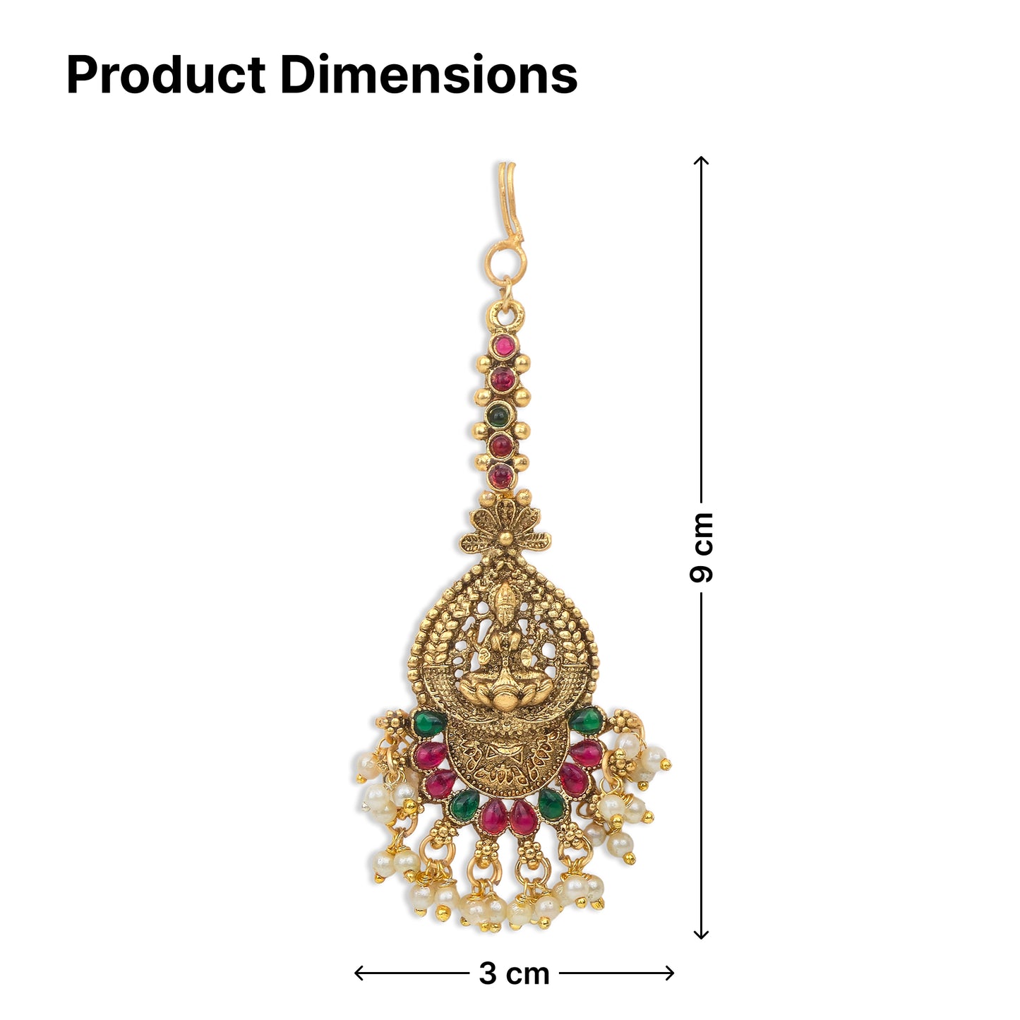 Yellow Chimes adjustable maang tikka - Perfect for ethnic attire