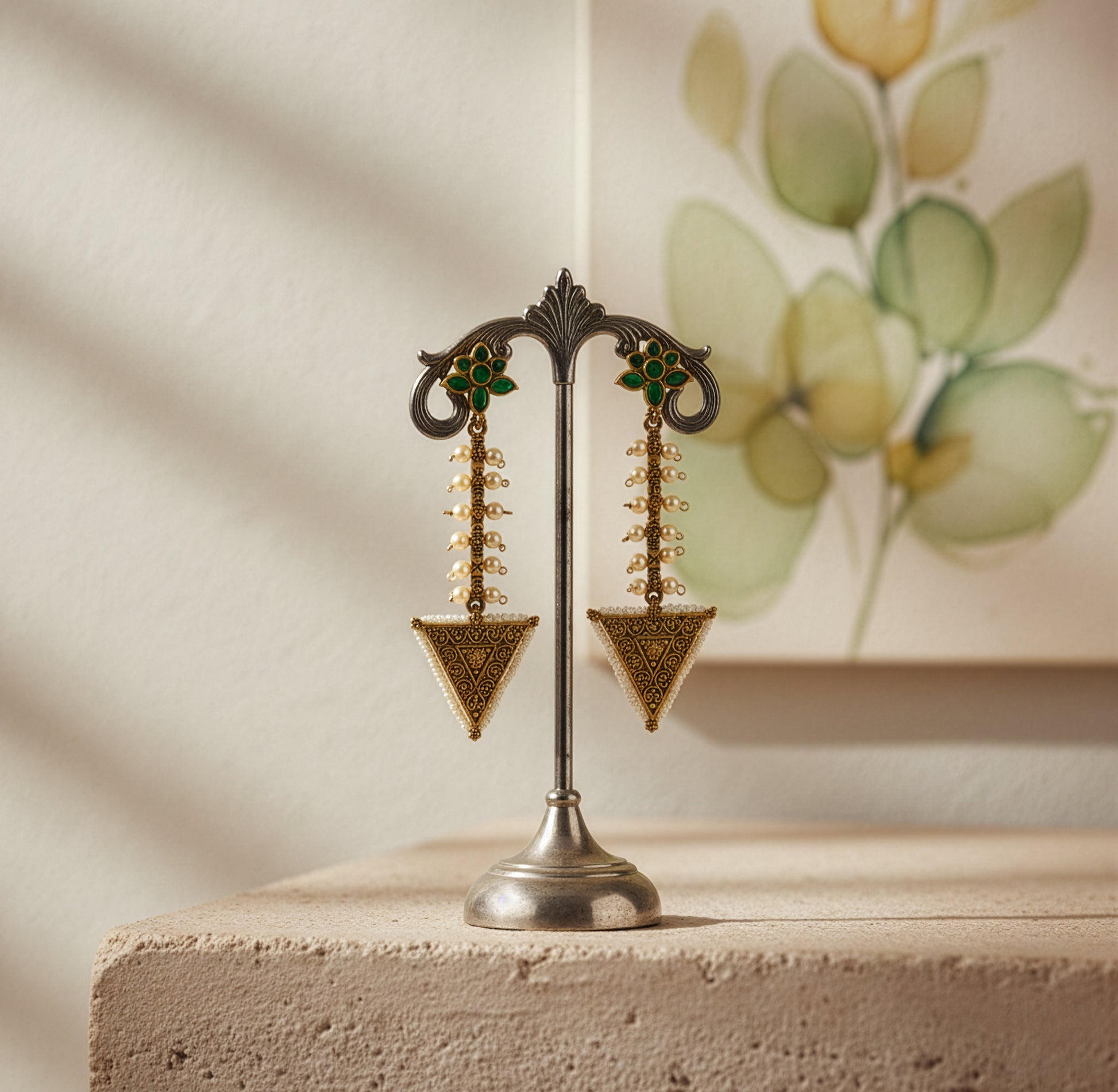 Yellow Chimes statement earrings - ideal gift choice