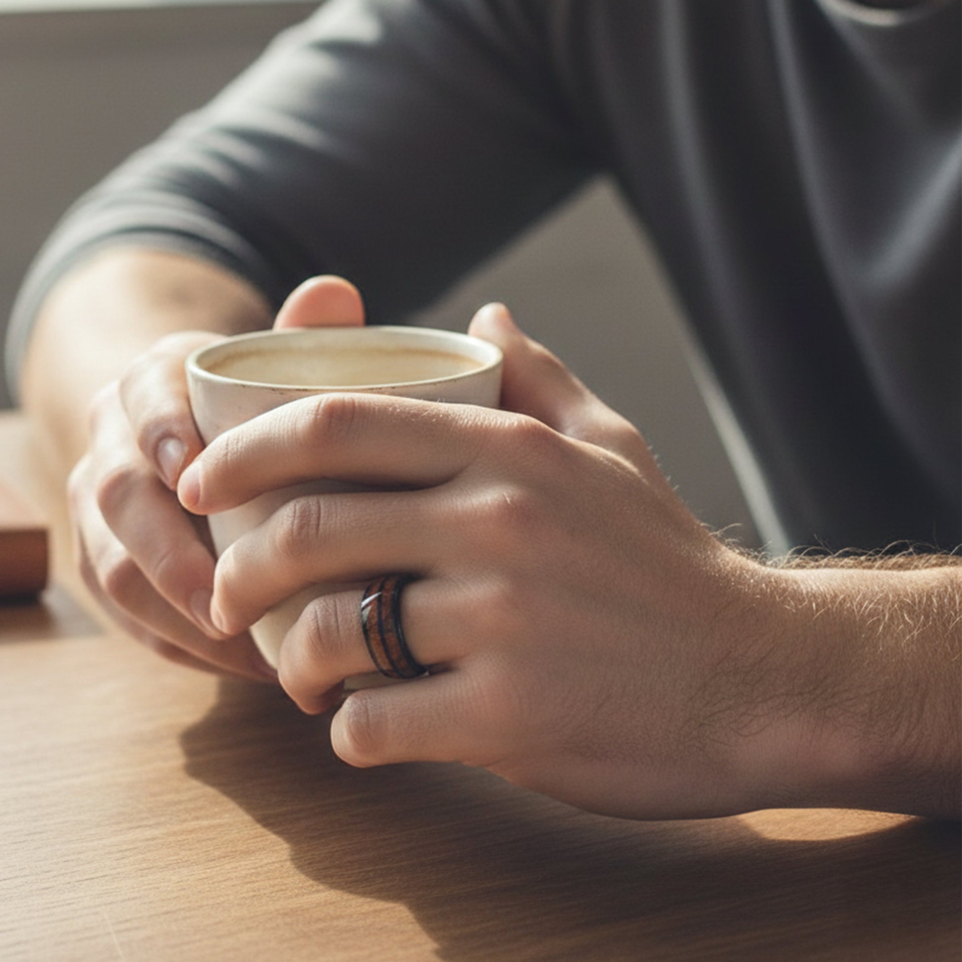 Stylish black stainless steel ring - versatile accessory for events