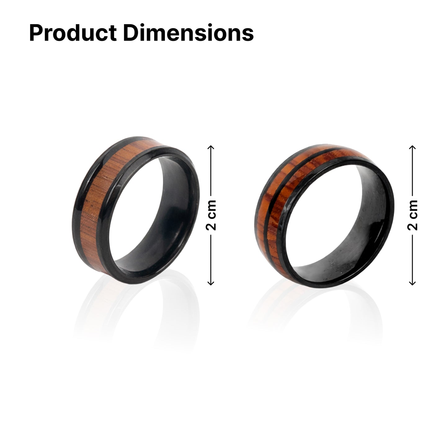 Stylish black stainless steel ring - enhances casual outfits