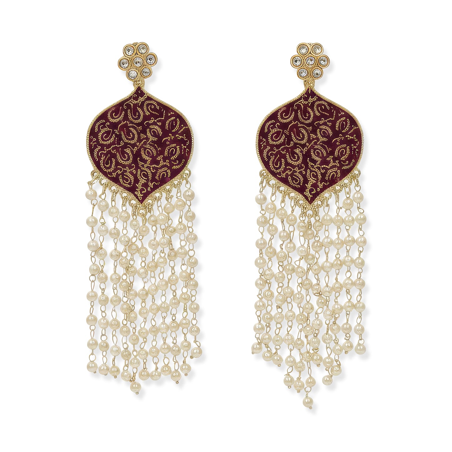 Yellow Chimes Colorful Pearl Tassel Earrings - Gifting Option