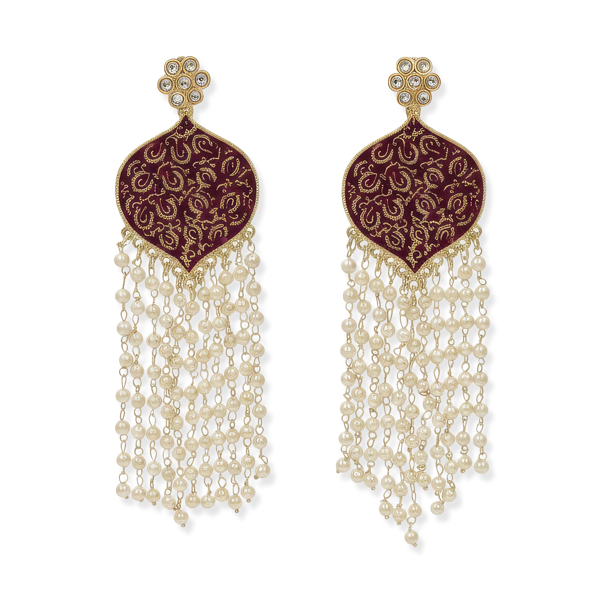 Yellow Chimes Colorful Pearl Tassel Earrings - Gifting Option
