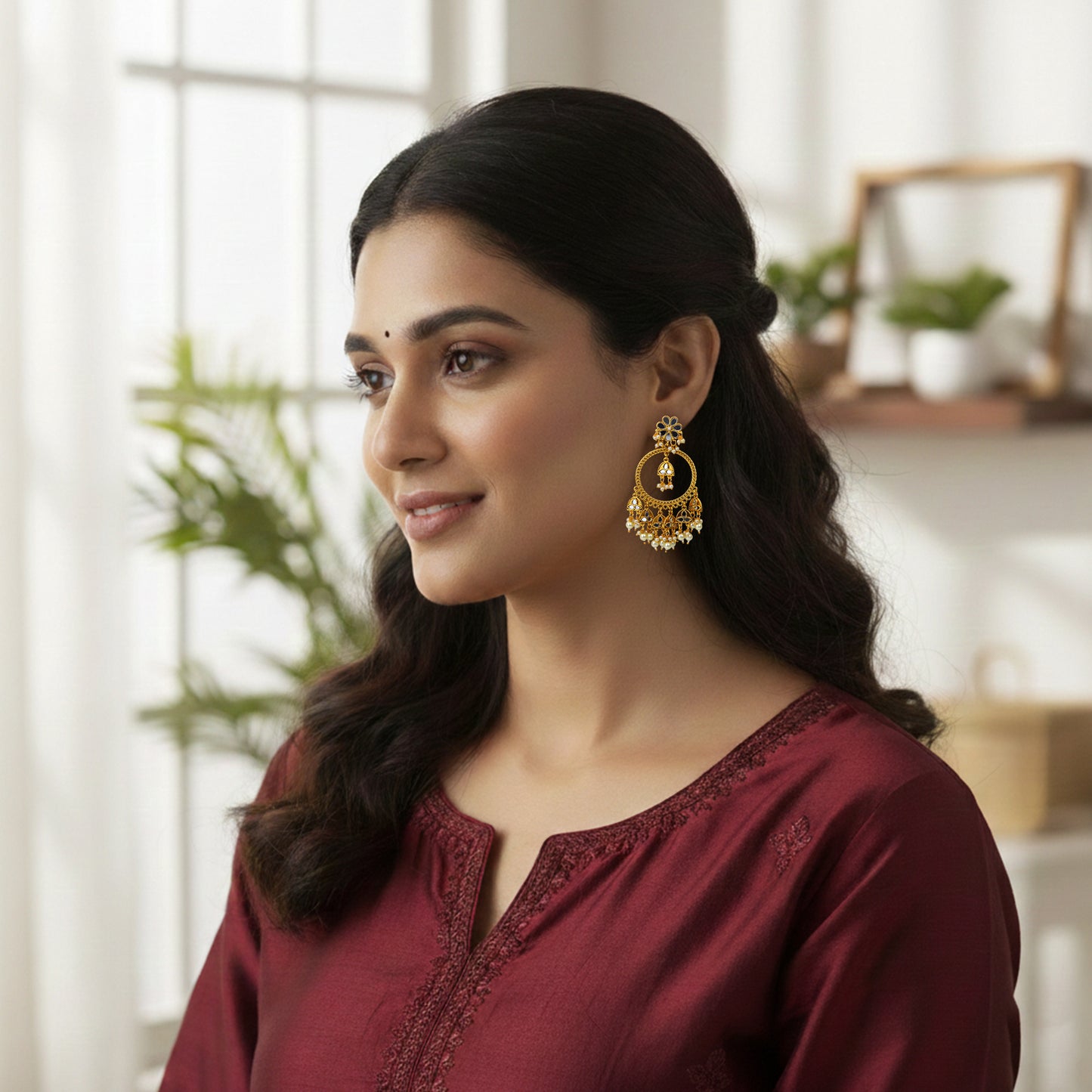 Yellow Chimes lightweight earrings - elegant look for everyday wear