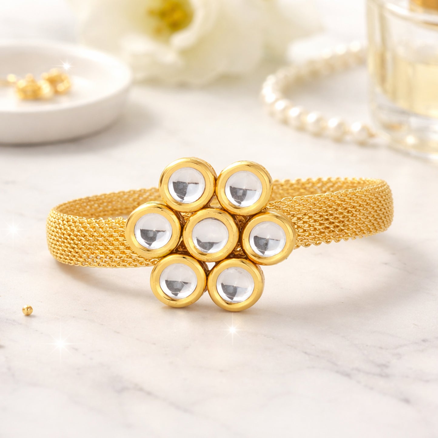 Yellow Chimes gold plated bangle - ideal for special occasions