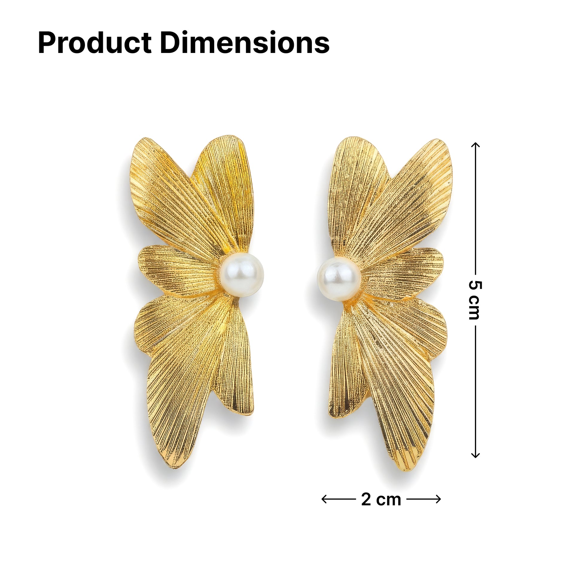 Yellow Chimes earrings - Lightweight gold plated earrings for comfort
