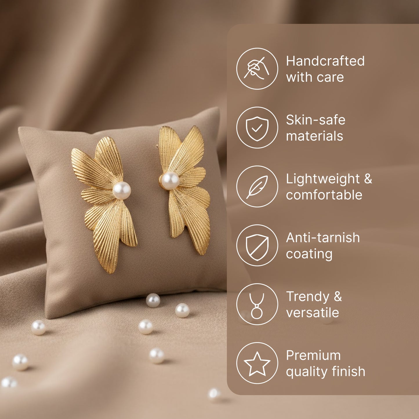 Yellow Chimes earrings - Elegant floral design for special occasions