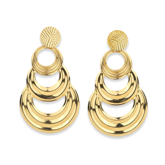 Yellow Chimes long drop earrings - Enhance your outfit