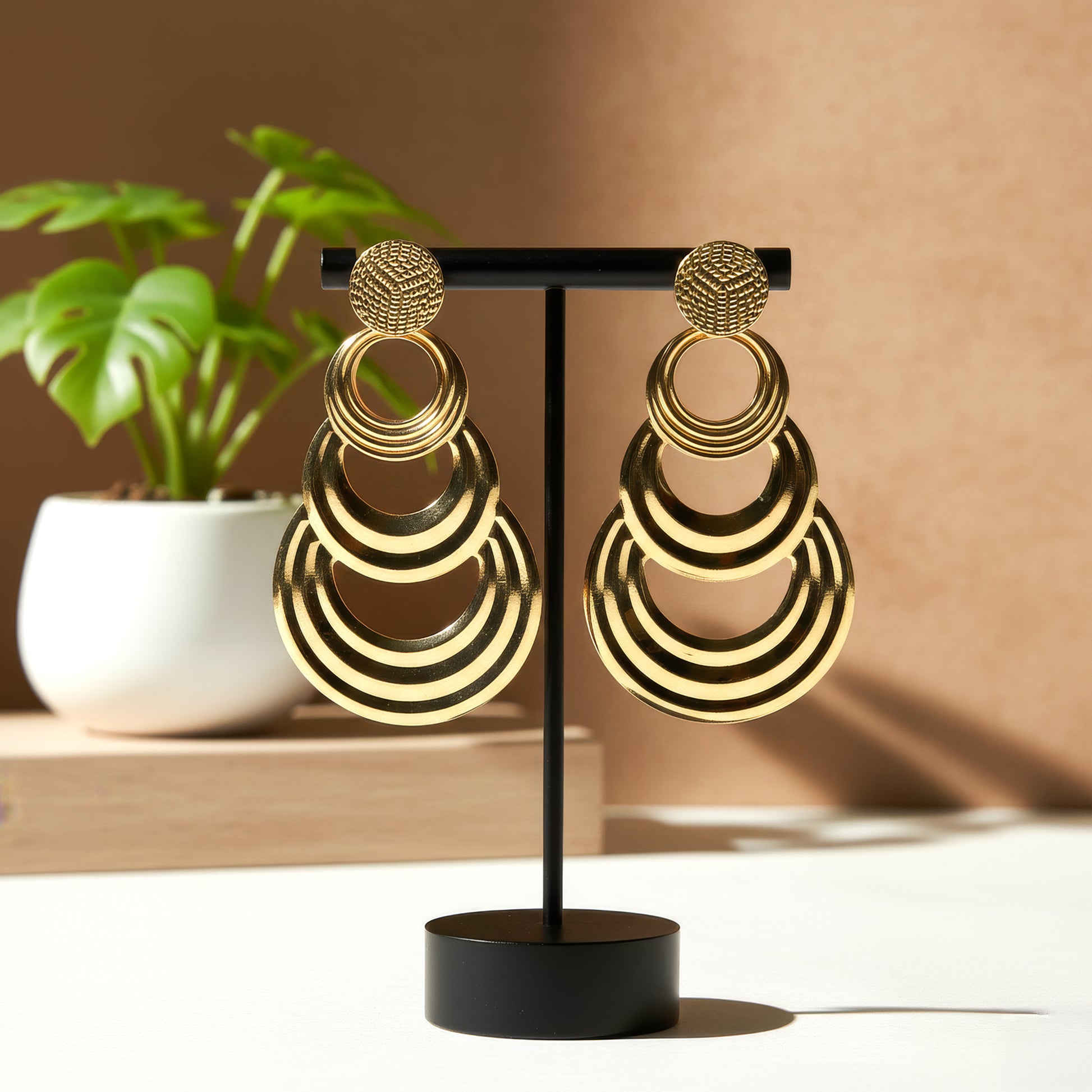 Yellow Chimes stylish drop earrings - Perfect for parties