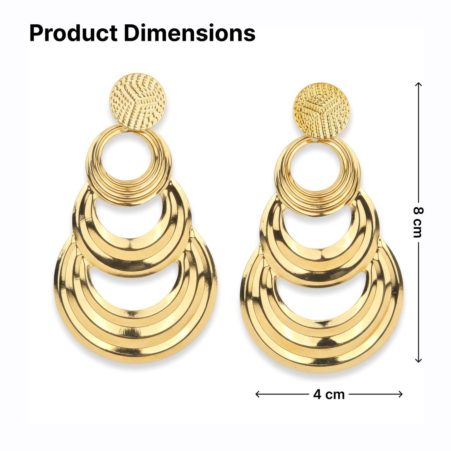 Yellow Chimes gold plated earrings - Gift for loved ones