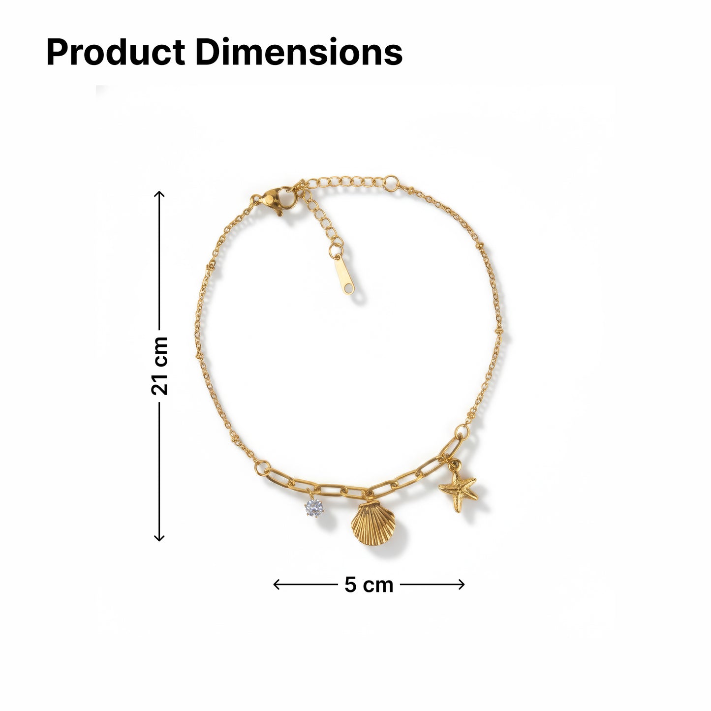 Yellow Chimes gold plated anklet - Daily wear accessory