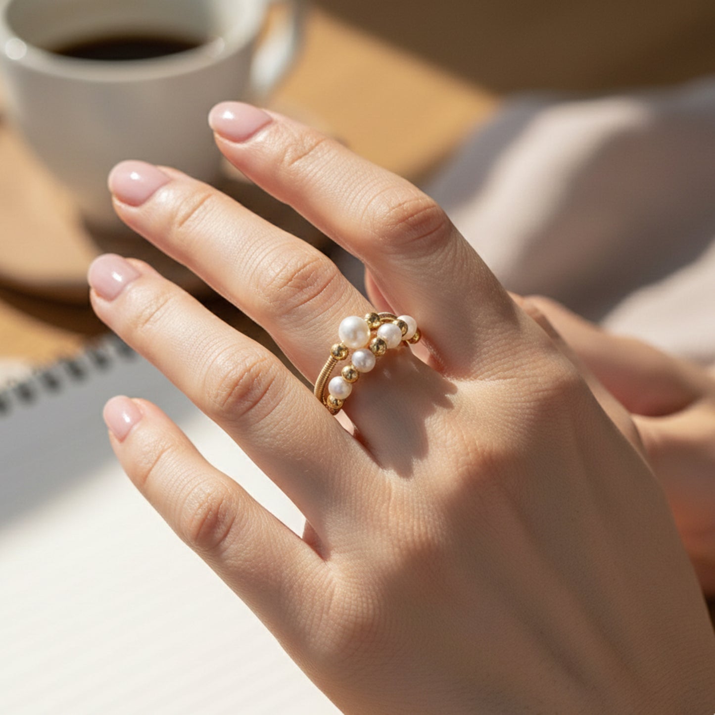 Yellow Chimes adjustable wrap ring - comfortable fit for all finger sizes