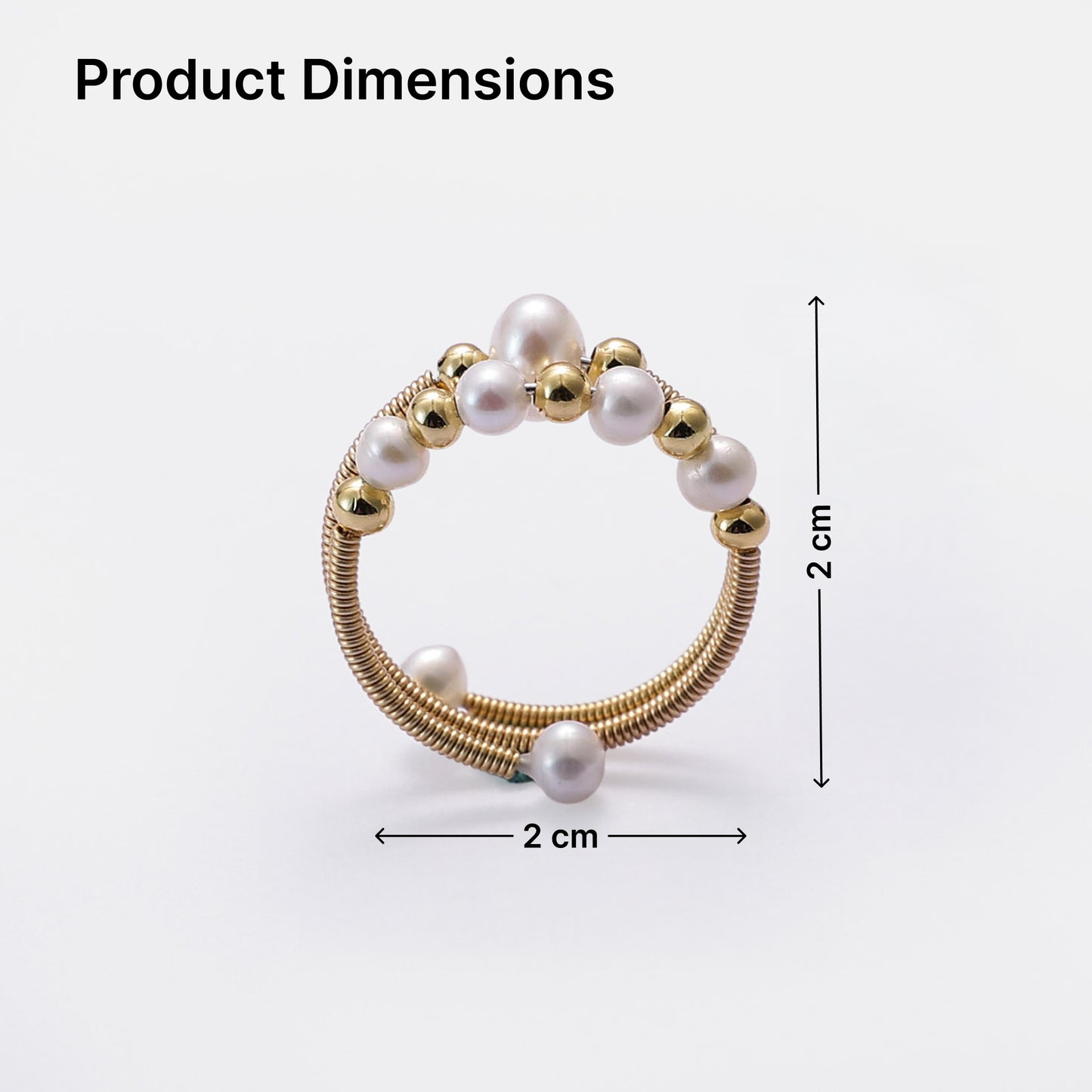 Yellow Chimes pearl ring - suitable for festive occasions and parties