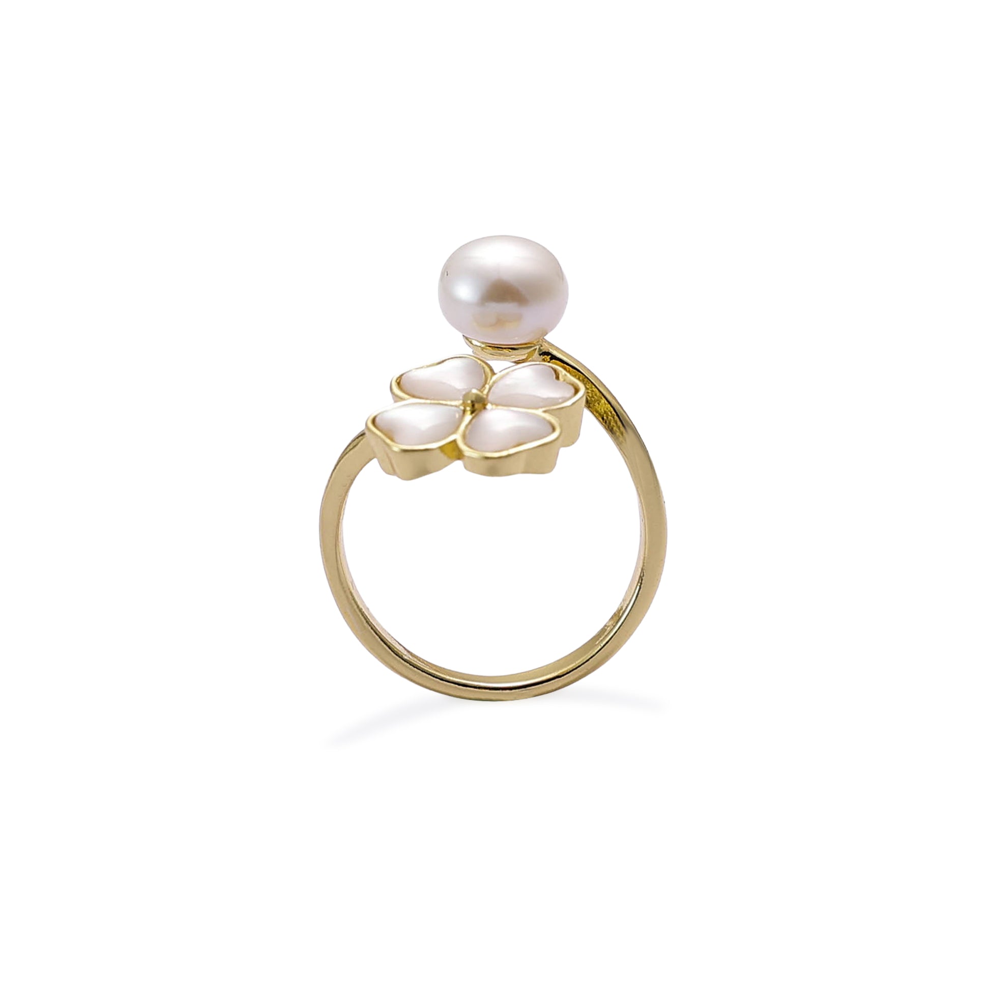Yellow Chimes elegant pearl ring - luxurious jewelry piece