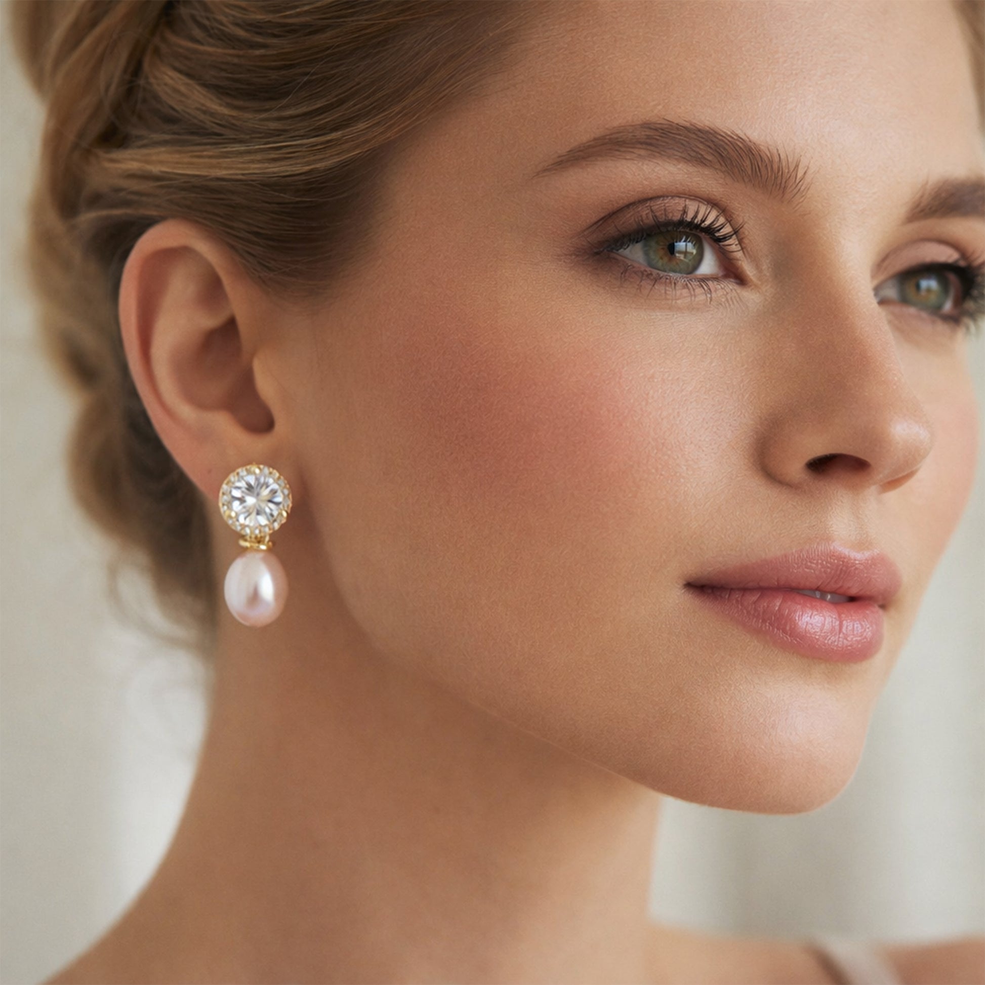Yellow Chimes teardrop pearl earrings - Festive jewelry