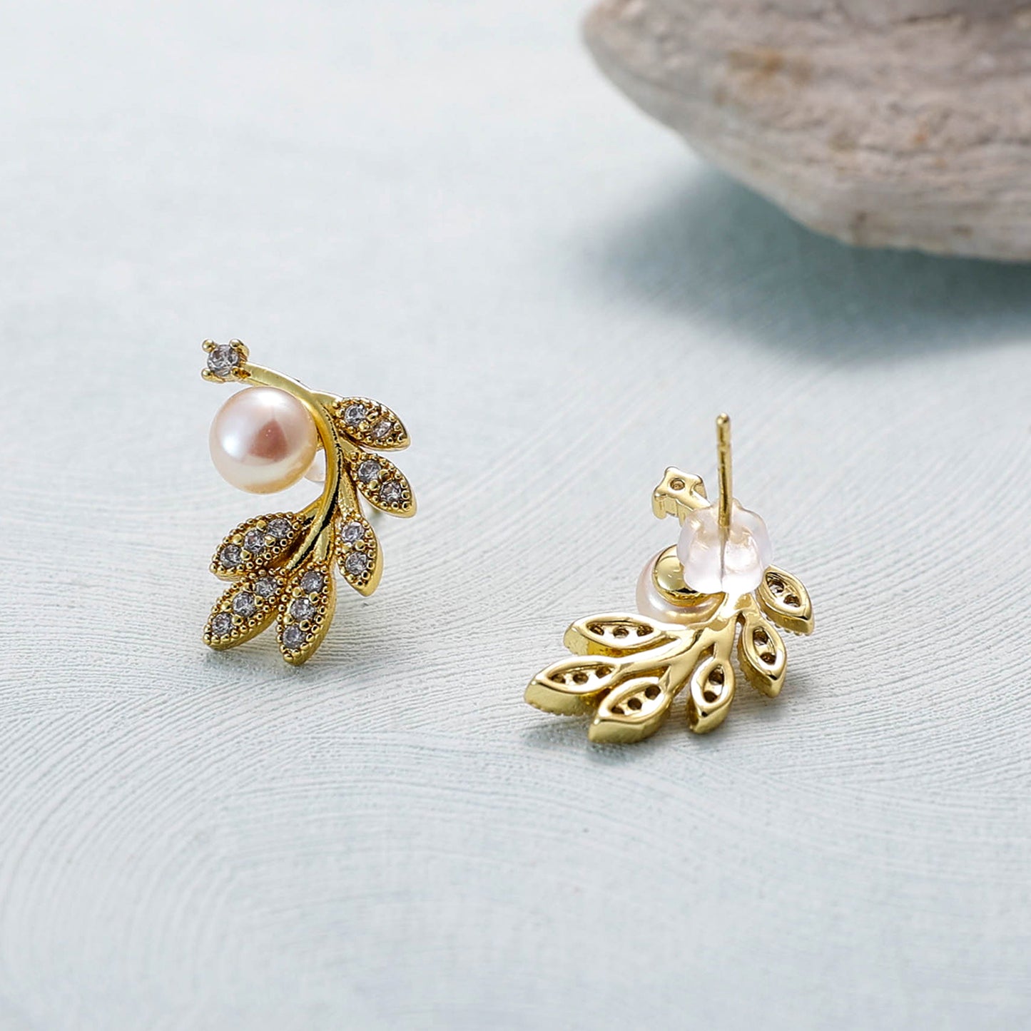 Yellow Chimes crystal leaf earrings - Formal event jewellery