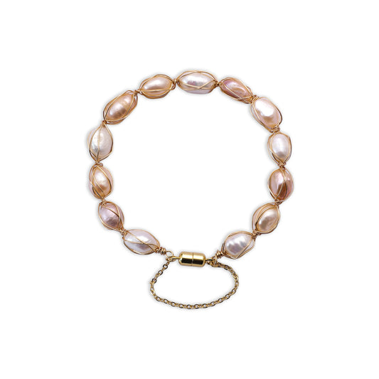 Yellow Chimes minimalist pearl bracelet - sophisticated office wear