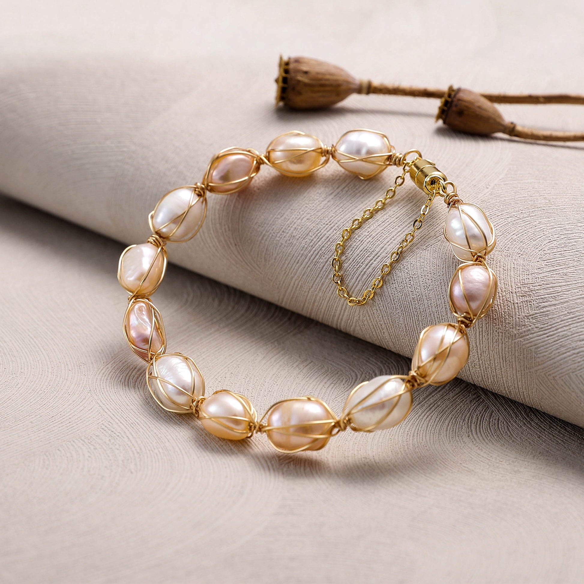 Yellow Chimes pearl link bracelet - chic accessory for daily wear