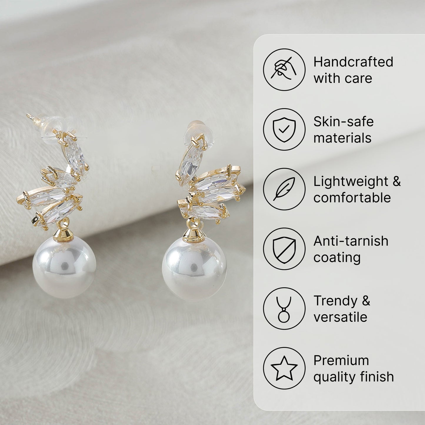 Yellow Chimes silver tone earrings - stylish for everyday wear