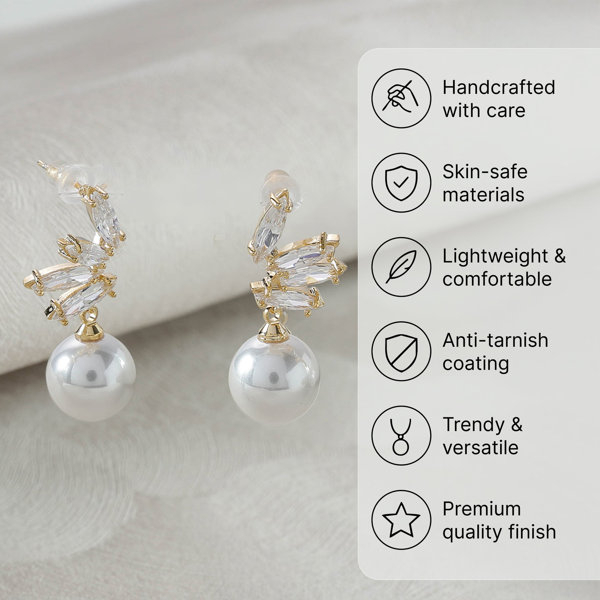 Yellow Chimes silver tone earrings - stylish for everyday wear