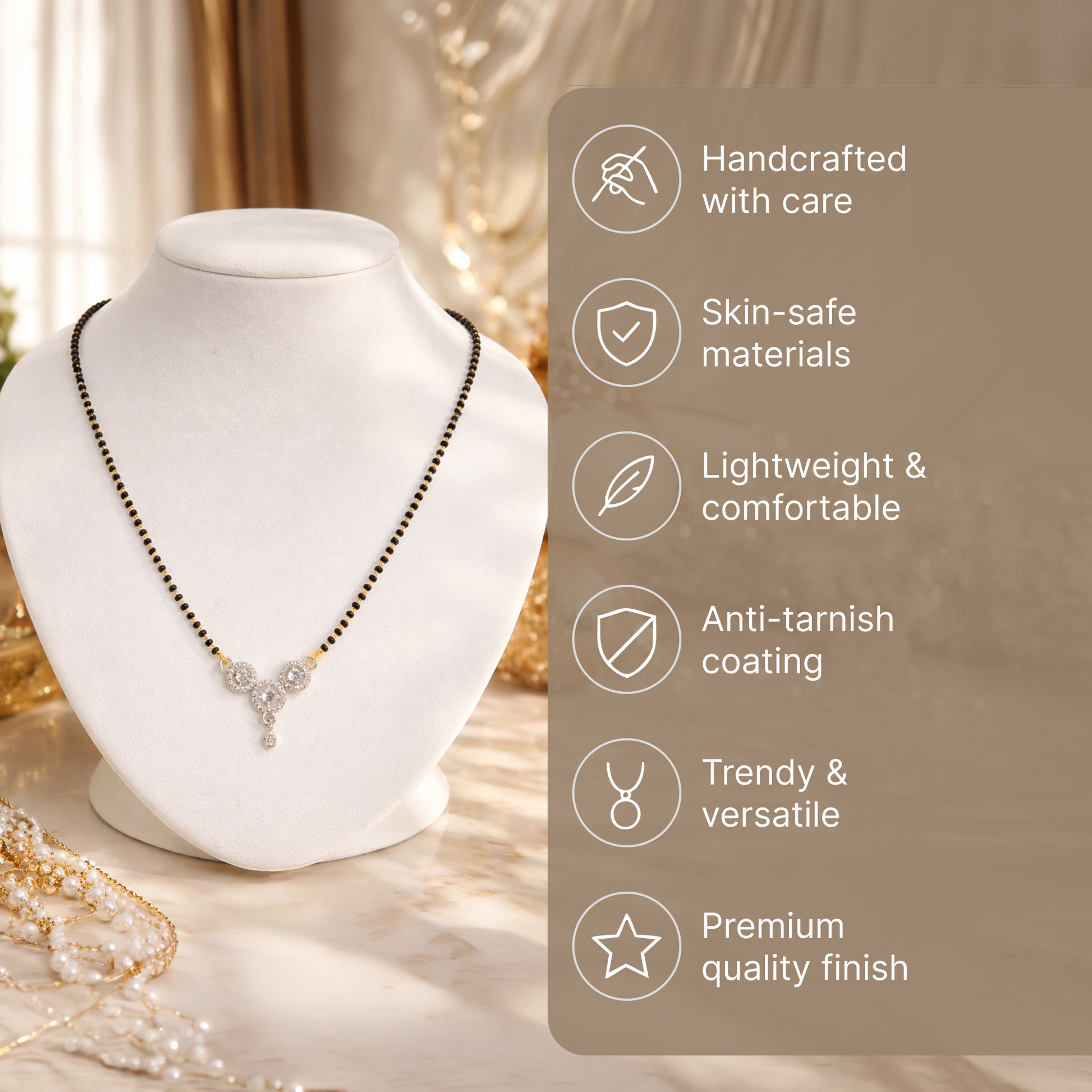 Yellow Chimes gold plated necklace - Wedding accessory
