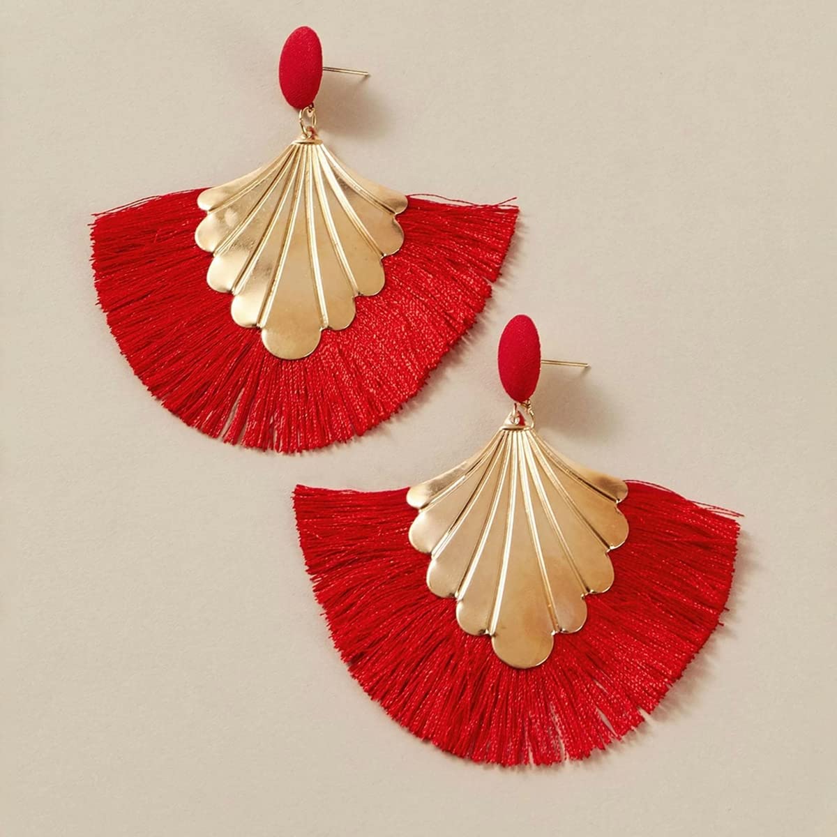 Yellow Chimes colorful thread earrings - for family gatherings