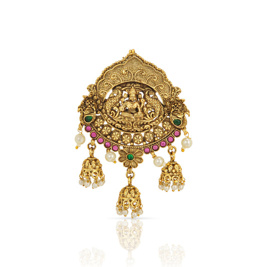 Yellow Chimes Kundan embellished juda pin - cultural celebration charm