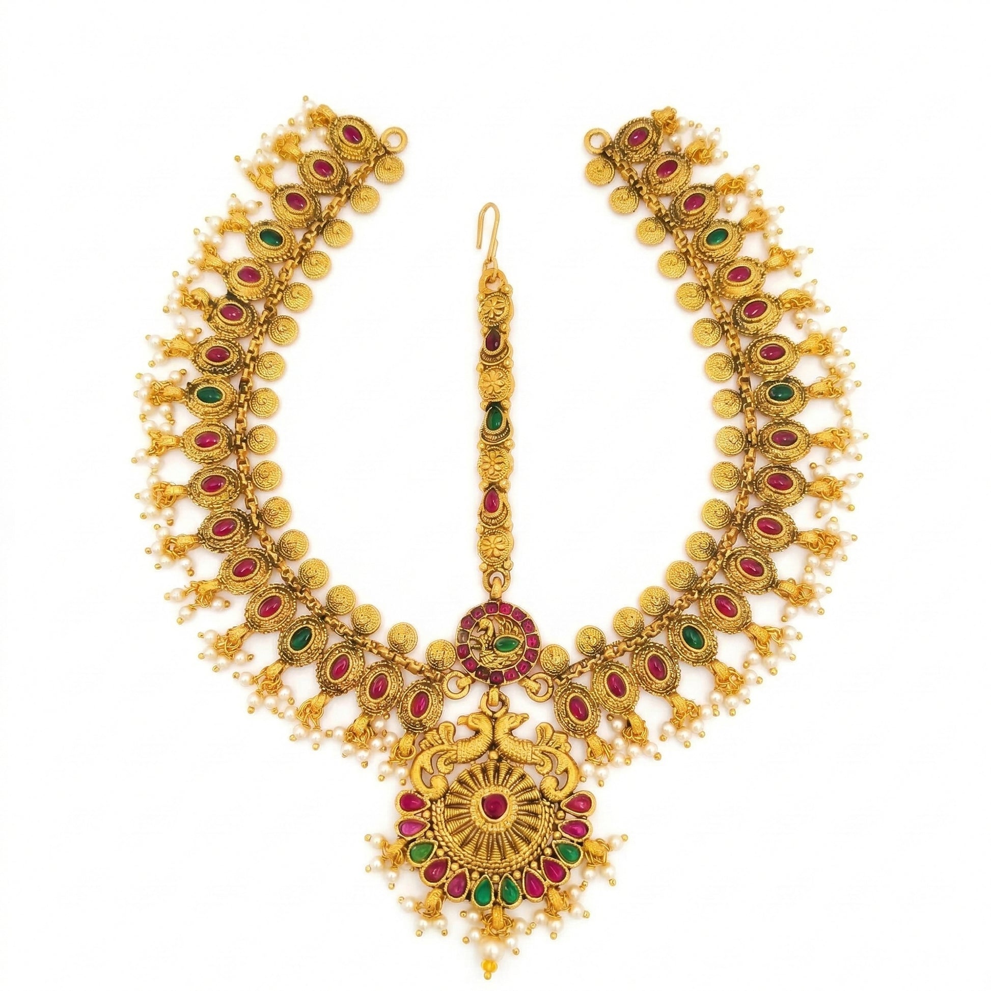 Yellow Chimes intricate floral mahapatti - traditional wear