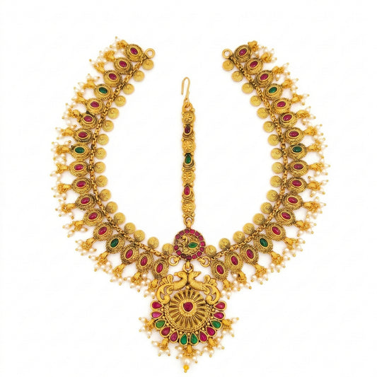 Yellow Chimes intricate floral mahapatti - traditional wear