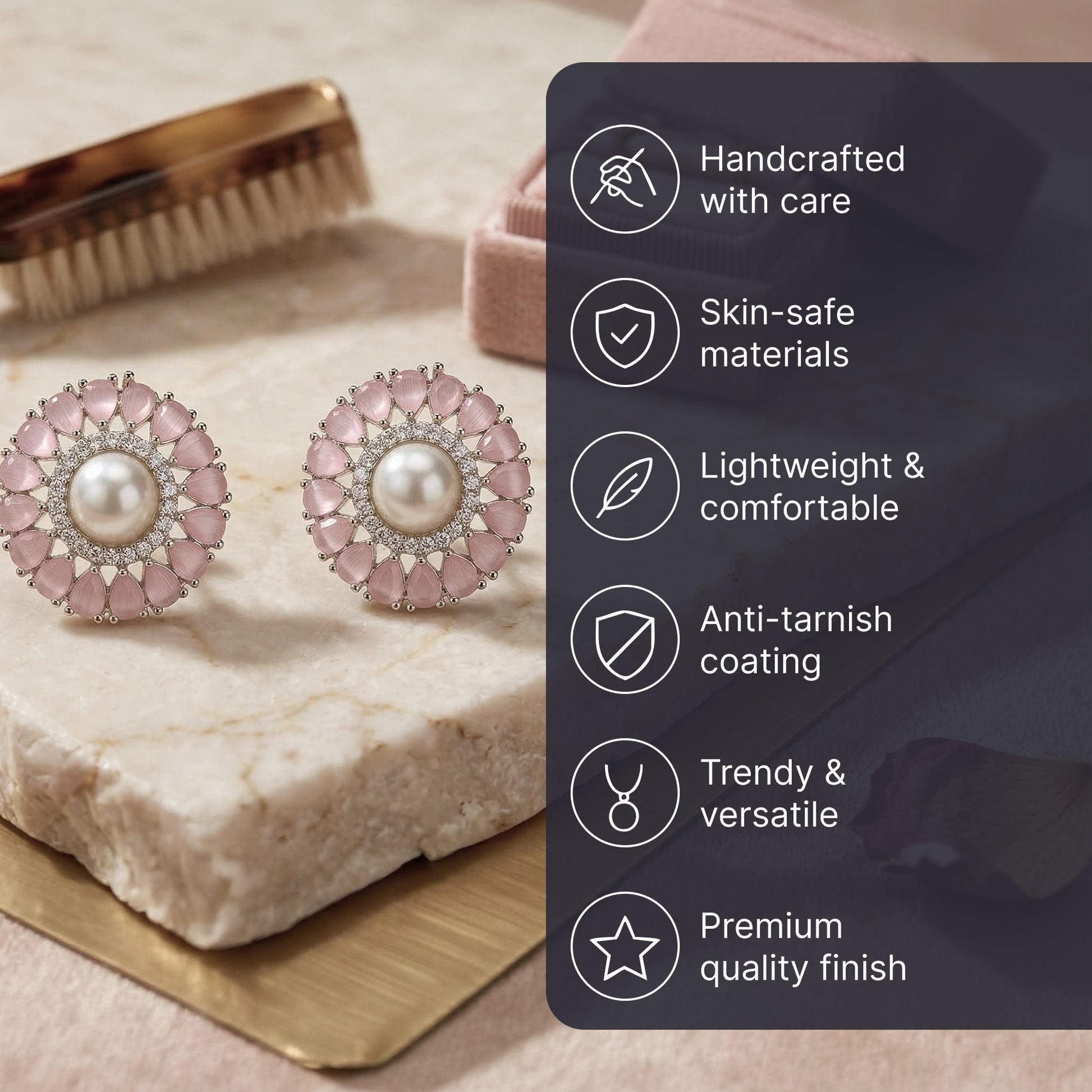 Yellow Chimes Teardrop Zircon Earrings - Perfect for office