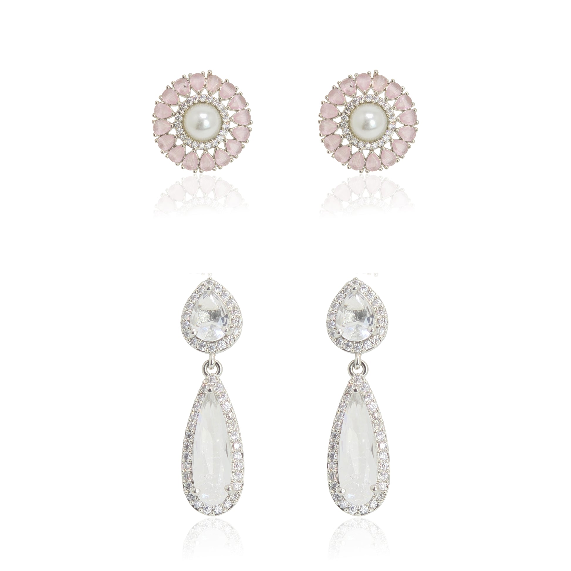 Yellow Chimes Zircon Dangler Earrings - Everyday wear elegance