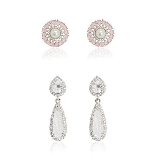 Yellow Chimes Zircon Dangler Earrings - Everyday wear elegance