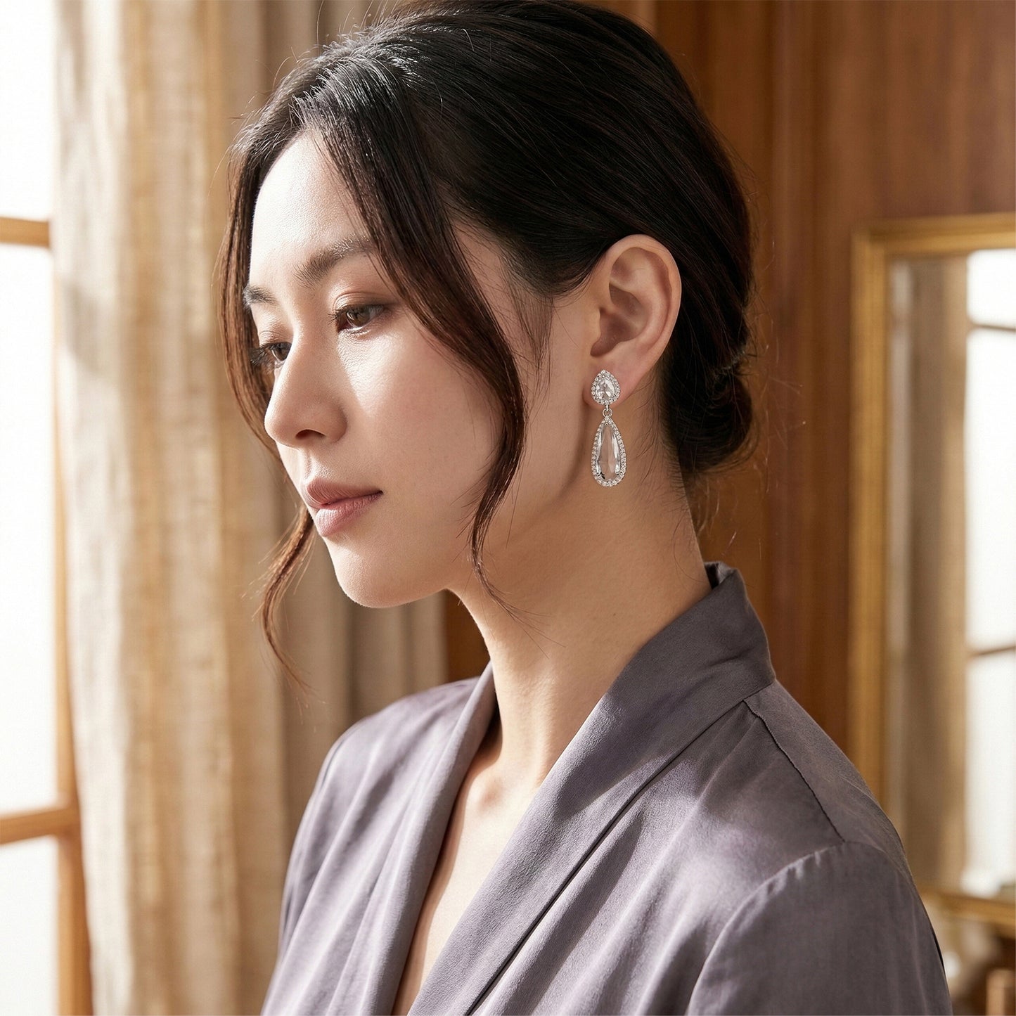 Yellow Chimes Silver Dangler Earrings - Festive occasion accessory