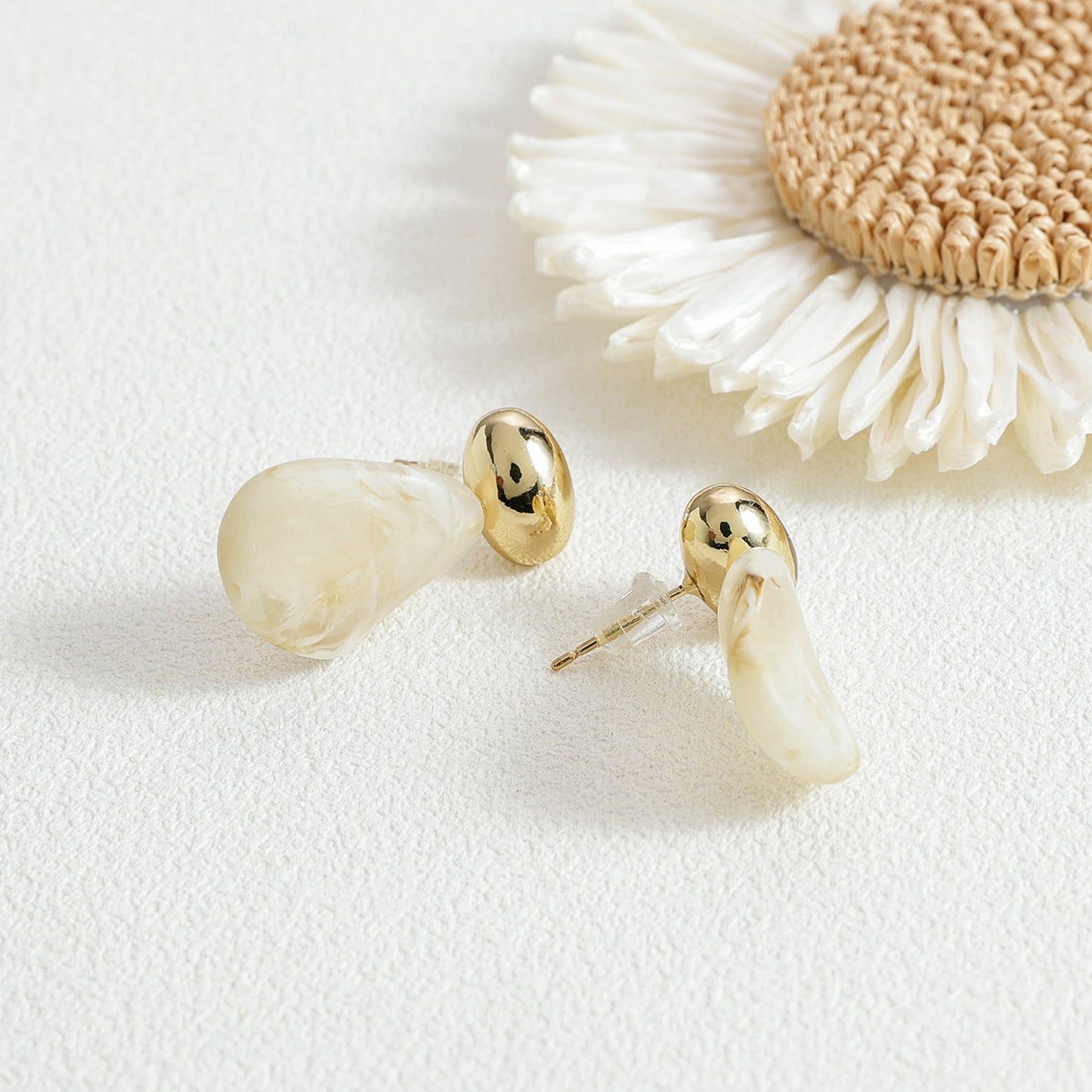 Yellow Chimes minimalist earrings - casual brunch style