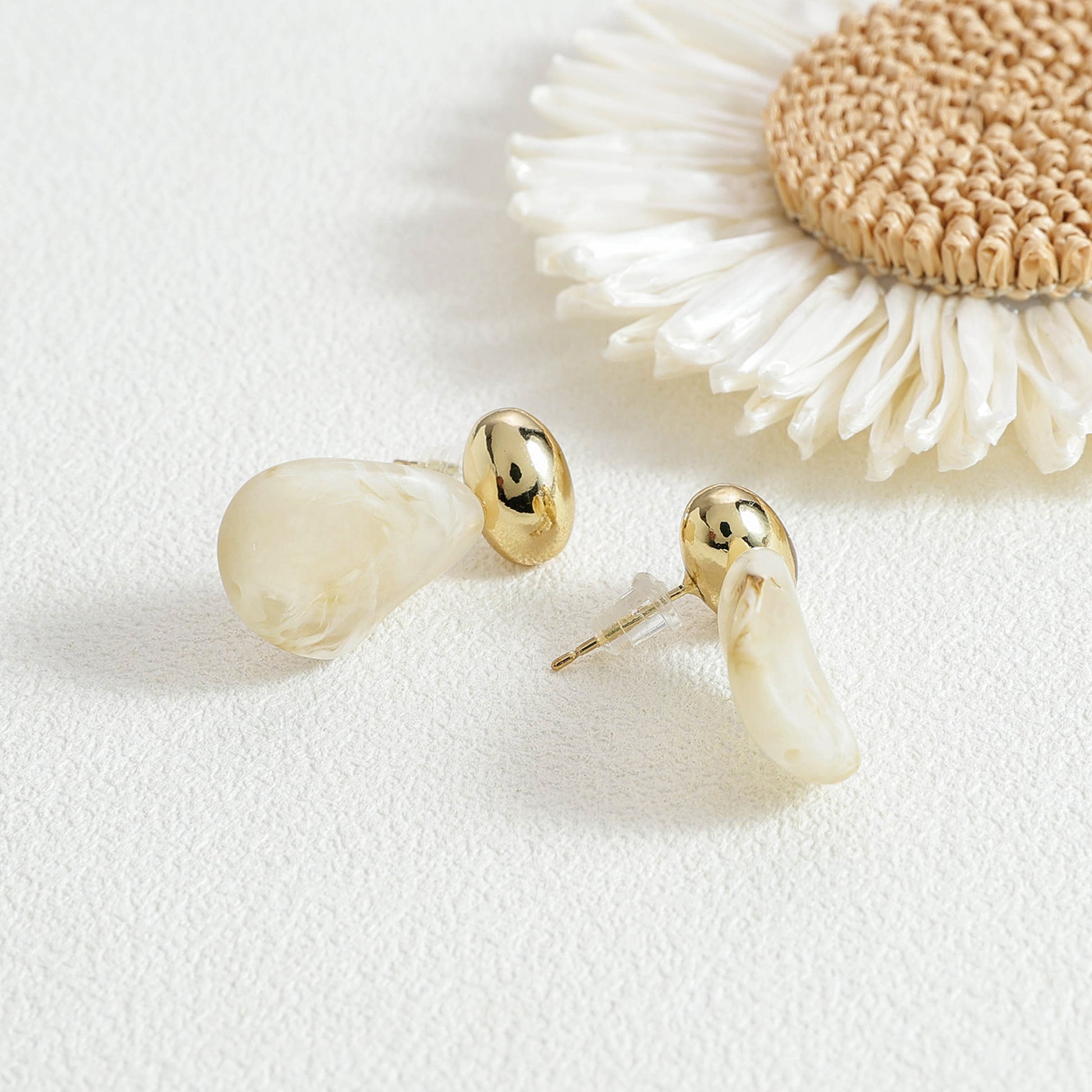 Yellow Chimes minimalist earrings - casual brunch style