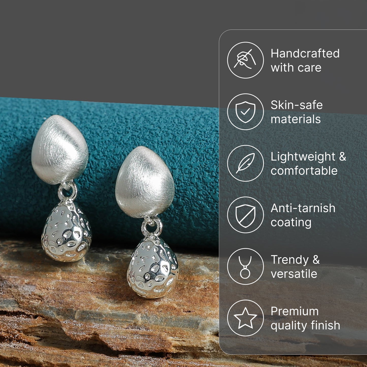 Yellow Chimes elegant pearl earrings - perfect for office