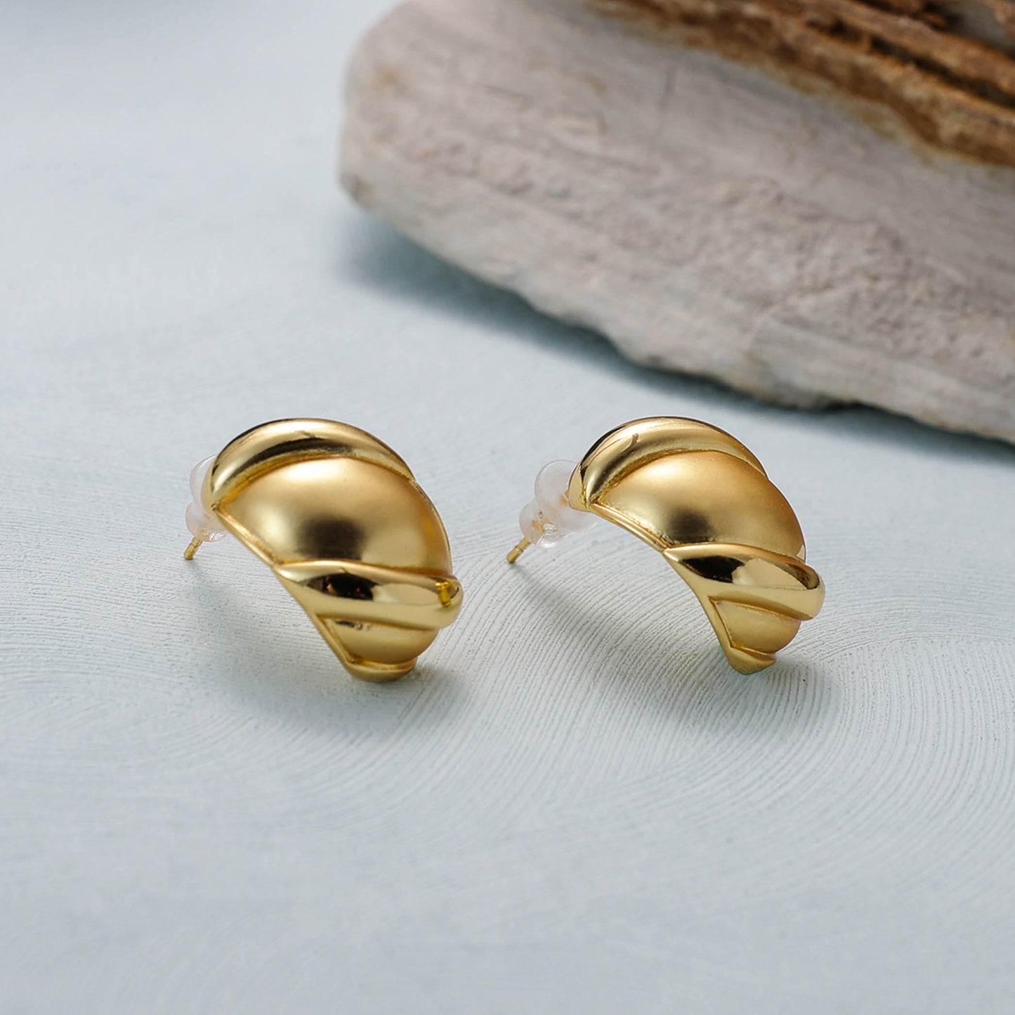 Yellow Chimes copper stud earrings - versatile fashion statement