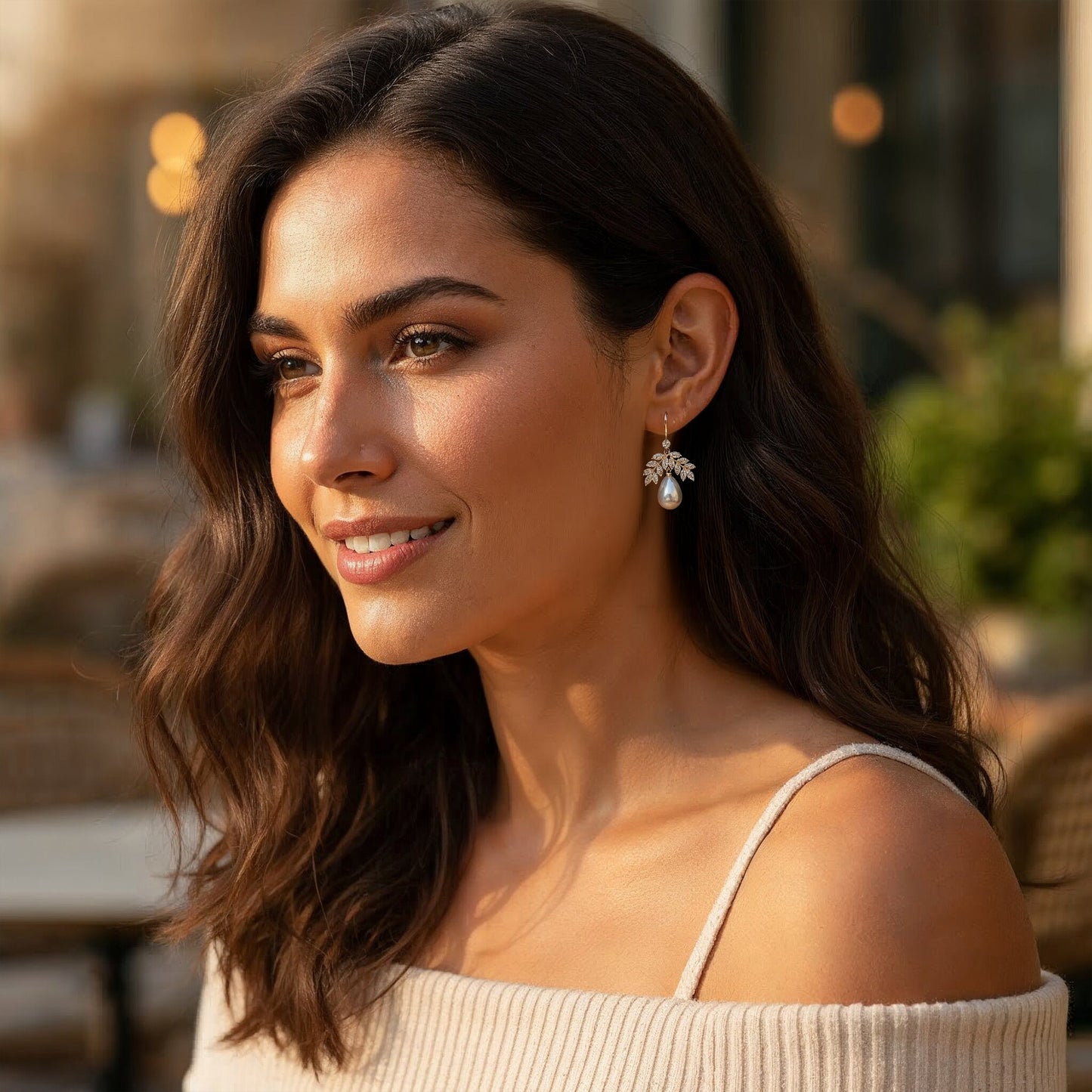 Yellow Chimes elegant floral earrings - special events