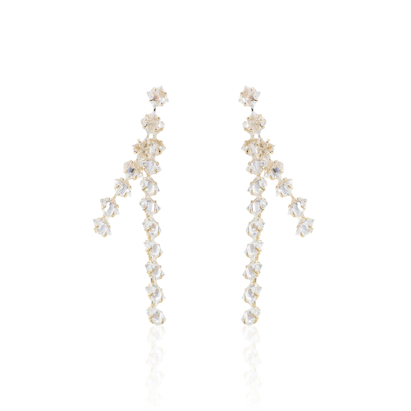 Yellow Chimes long dangle earrings - Statement accessory for girls